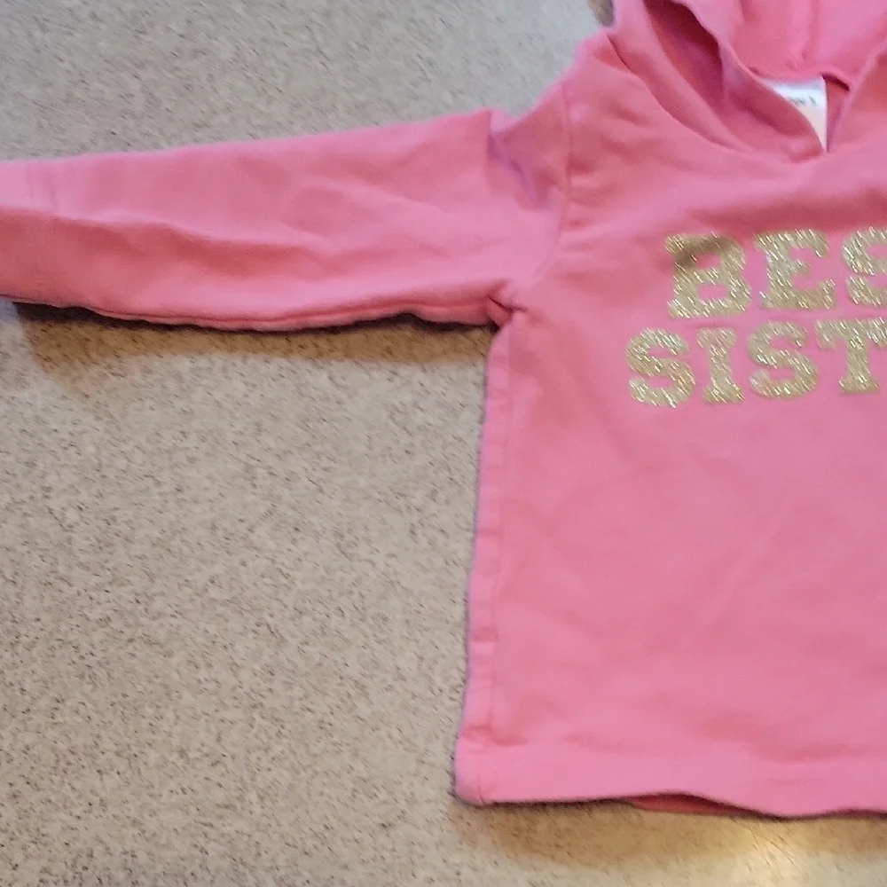 Carter's Pink 'Best Sister' Hoodie Size 9 Months